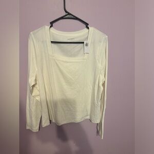 2 Old Navy Fitted Square-Neck Rib-Knit T-Shirts